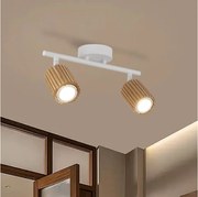 Brilagi - Spot MODERN WOOD 2xGU10/8W/230V lemn/alb