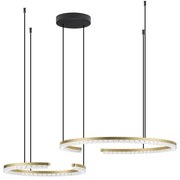 Lustra circulara aluminiu auriu GREAMY D-93cm