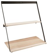 Raft de perete Bern, oțel, pin 50x21x52 cm