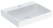 Lavoar pe mobilier Geberit One 60 cm alb lucios KeraTect cu orificiu baterie