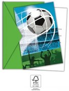 Fotbal Soccer Fans invitație de petrecere 6 buc FSC