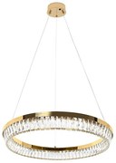 Lustra suspendata LED, Metal, Sticla, SAYOV 60 auriu