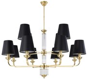 Candelabru 12 brate modern realizat manual Verde