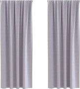 vidaXL Perdele Opaque cu Inel 2 pcs Gri Metalic 225 x 140 cm Poliester