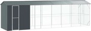 vidaXL Cușcă pentru păsări Antracit 860 x 208 x 247 cm Oțel Galvanizat