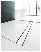 Set rigola pentru dus plus capac sticla alba Alca Glass si APZ106 30 cm