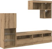 vidaXL Unități pentru Pereți de TV Pe perete 6 pcs Stejar Artizanal