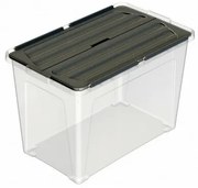 Multibox cu capac fix Eco 60 l, capac negru, 60 l