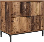 vidaXL Noptieră cu sertar Lemn vechi 63.5 x 36 x 61 cm Lemn compozit