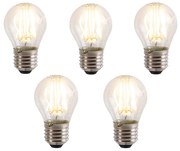 Set de 5 becuri LED E27 reglabile în 3 trepte P45 5W 700 lm 2700K