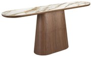 Consola cu blat din marmura portelanata Walnut 180x45cm