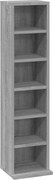 vidaXL Dulap CD-uri, sonoma gri, 21x20x88 cm, lemn prelucrat