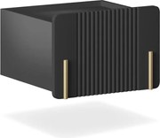 Noptieră Malmi 45 cm cu sertar - negru mat / auriu