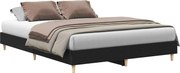 vidaXL Cadru de pat Stejar Negru 203 x 153 x 25 cm Lemn compozit