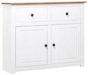 vidaXL Servantă, alb, 93x40x80 cm, lemn masiv pin, gama Panama