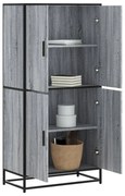 vidaXL Dulap nalt gri sonoma 68x35x139 cm lemn prelucrat