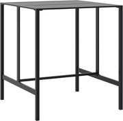 vidaXL Masă de bar, negru, 100x100x110 cm, oțel vopsit electrostatic