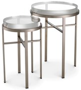 Set de 2 Masute LUX, Otel Periat, Sticla, Hoxton