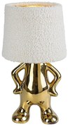 Veioza/Lampa de masa decorativa Smurfy auriu/crem