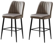 Set de scaune de bar Vento Cappuccino and Black, 2buc., 2 buc.