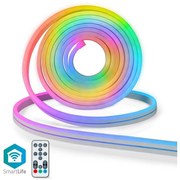 Bandă LED RGB dimabilă SmartLife 6m 32W/230V Wi-Fi IP65 Nedis WIFILN51CRGB + telecomandă