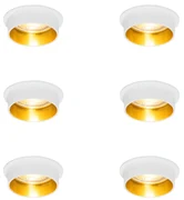 Set de 6 spoturi încastrate moderne albe cu interior auriu - Insta