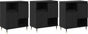 vidaXL Bufeturi 3 pcs Stejar negru 180 x 35 x 70 cm Lemn compozit