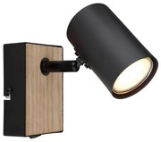 Spot de perete ROBBY 1xGU10/35W/230V negru/maro Globo 57911-1BW