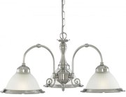 Lustra suspendata stil clasic American Diner 3L argintiu 1043-3 SRT
