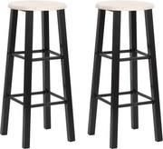 vidaXL Scaune de bar, 2 buc., negru, MDF