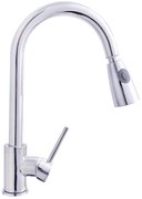 Baterie lebada , para dus extractabila , perlator doua functii , crom lucios TRENDY S