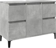 vidaXL Dulap de chiuvetă, gri beton, 80x33x60 cm, lemn prelucrat