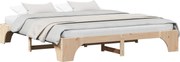 vidaXL Cadru de pat natural 200 x 200 cm Lemn de pin masiv