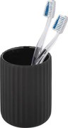 Suport periuta de dinti BELLUNO, ceramic, negru, Ø 8 cm, Wenko