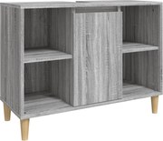 vidaXL Dulap de chiuvetă, gri sonoma, 80x33x60 cm, lemn prelucrat