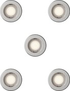 Philips - Set 5x spoturi încastrate PERIDOT 1xGU10/7W/230V argintiu