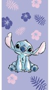 Prosop pentru copii mov din bumbac 70x140 cm Lilo and Stitch – Jerry Fabrics