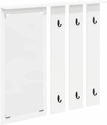 vidaXL Răcător de paltoane montat pe perete Alb 84 x 10 x 80 cm