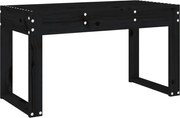 vidaXL Bancă de grădină, negru, 80x38x45 cm, lemn masiv de pin