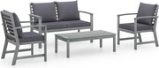 vidaXL Set mobilier de grădină cu perne, 4 piese, lemn masiv de acacia