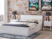 Pat 120x200 cu somieră DM1 alb