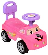 Masinuta cu Functie de Trotineta Fara Pedale Pentru Copii NOVOKIDS™ DREAM CAR, Maxim 25 Kg, Cu Sunete, Spatar de Protectie si Volan, ROZ