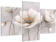 Tablou cu florile albe (90x60 cm)