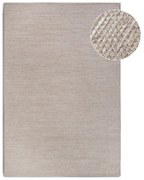 Covor bej țesut manual din amestesc de lână 80x150 cm Pradesh Linen White – Elle Decoration