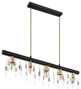 Globo 15532-5HB - Candelabru suspendat pe cablu KIRA, 5xE14/40W/230V, negru