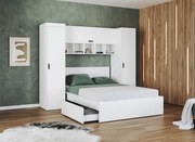 Set mobila dormitor alb complet - Blanco - Configuratia 15