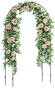Outsunny Arc de Grădină pentru Trandafiri și Plante Cățărătoare, Structură Metalică Rezistentă, 140x40x240 cm, Negru | Aosom Romania