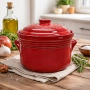 Oala Ceramica pentru Sarmale si Fripturi, Glazurata, Rotunda, 7 Litri