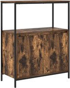 vidaXL Dulap de baie cu rafturi stejar afumat 76,5x35x95 cm