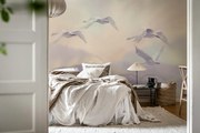 Tapet Flying Swans, Pastel, Rebel Walls